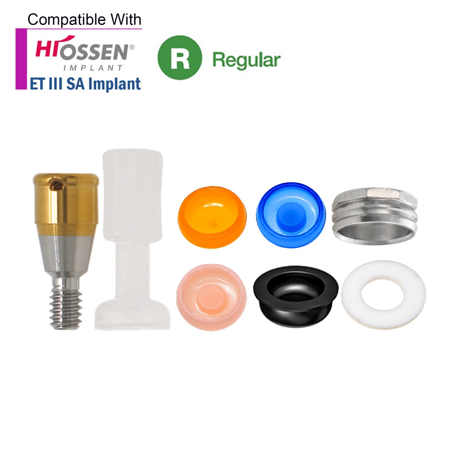 US OSS Overdenture Locator Abutment Male Cap fit HIOSSEN ET Mini/Regular