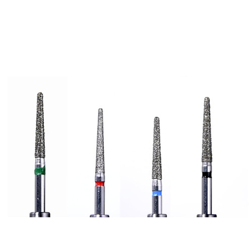 ODS Precision Round end taper diamond burs #850.016 Fine-SCoarse grit, 10/Pk