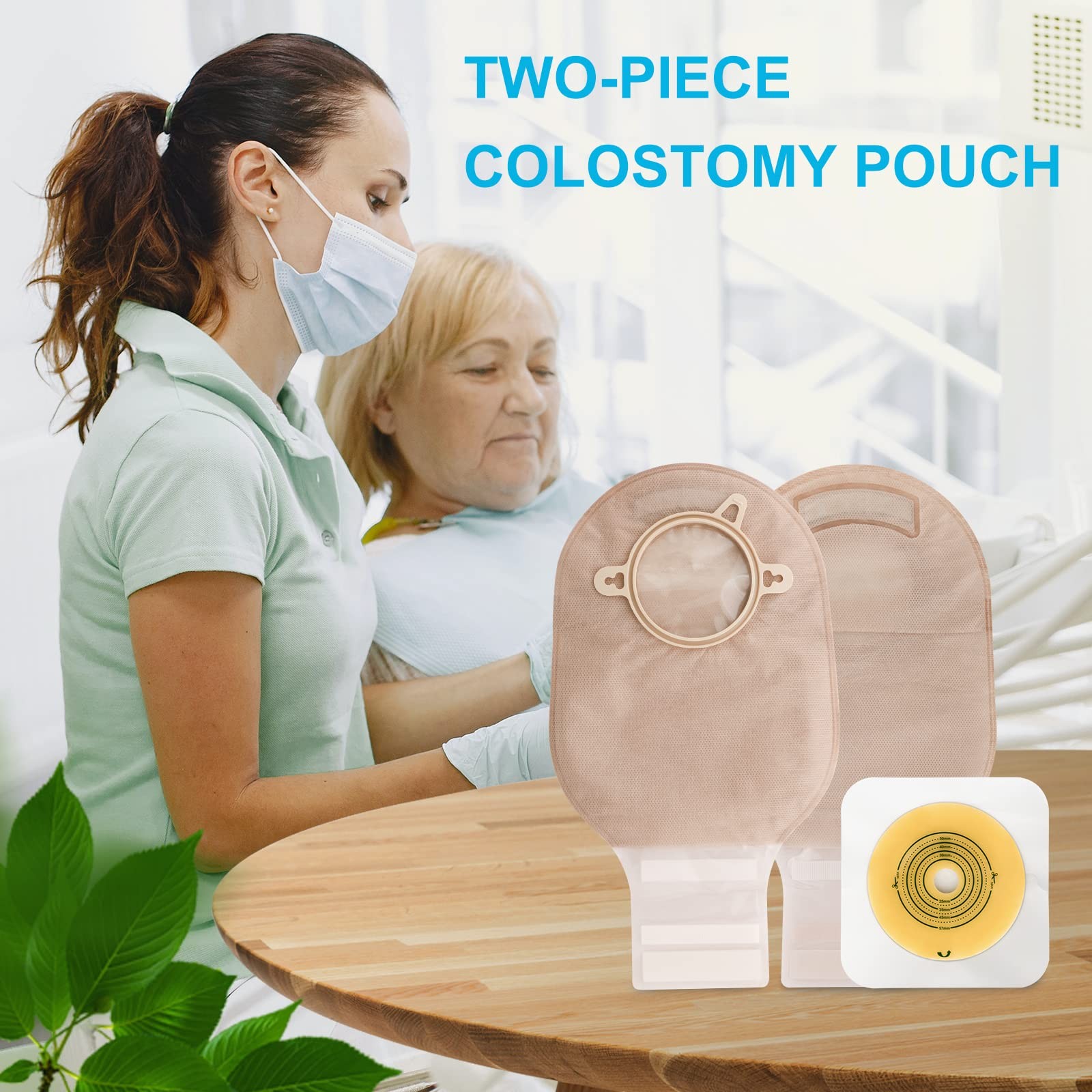VLOOKUP 21 PCS Colostomy Bags,Ostomy 15+6pcs Two-piece Ostomy Bag