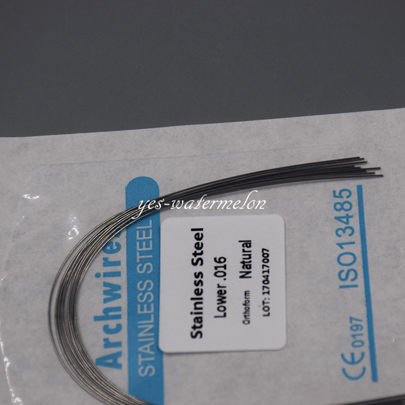 50 Packs Dental Orthodontic Arch Wire Stainless Steel Round Wires Natural 500x