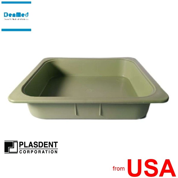 PLASDENT Operation Tub GREEN 9-3/8in x 11-1/2in x 2-5/8in with 3/4in 423899