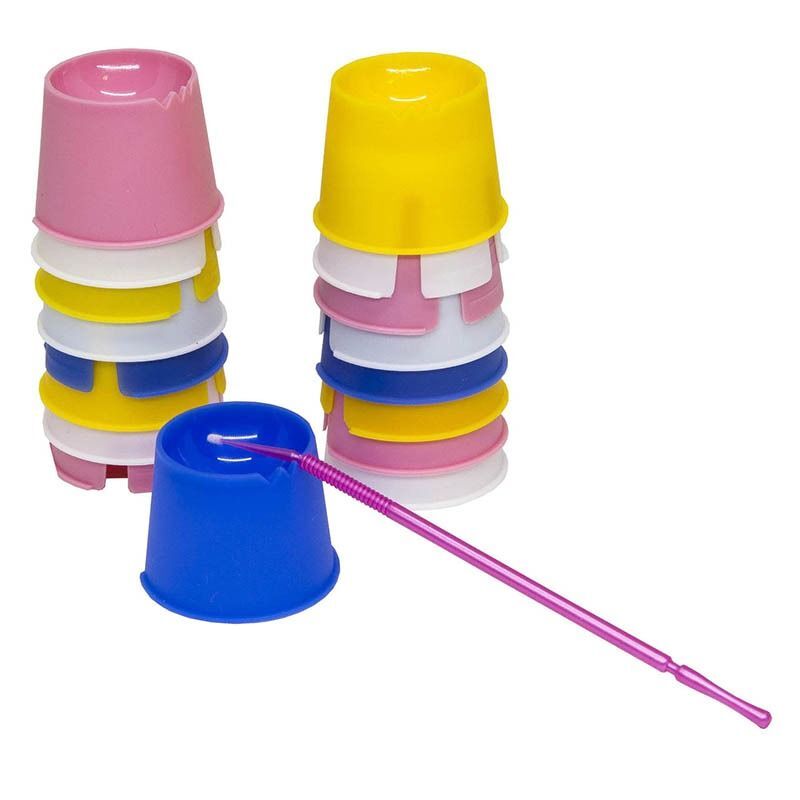 Up to 400 pcs Dental,Medical,Disposable Plastic Dappen Dishes Assorted Colors