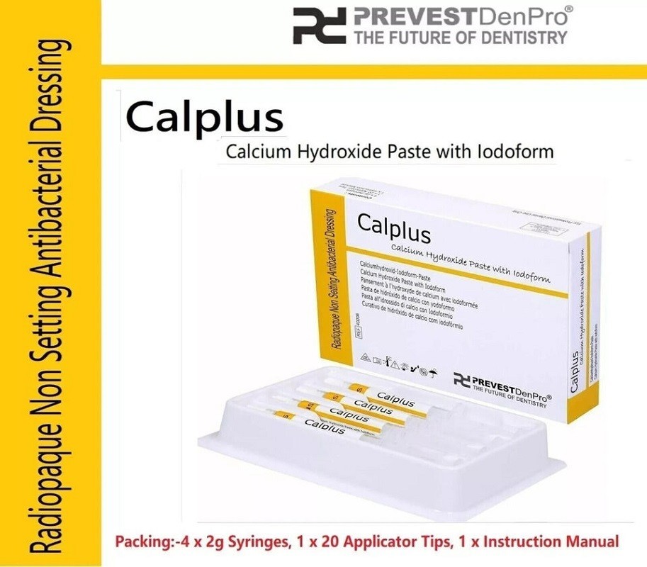 Prevest Denpro CALPLUS Calcium Hydroxide Paste with Iodoform 4x2gm Pack