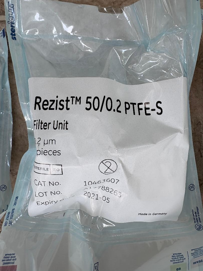 8 WHATMAN Rezist Air Venting Filter Units 50mm 0.2um PTFE PP 10463607, expired