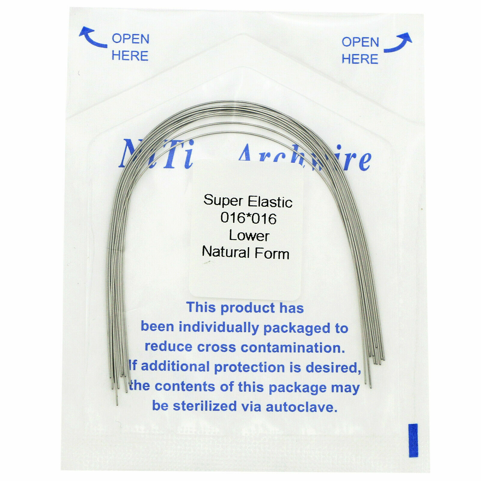 150pcs Dental Orthodontic Super Elastic Niti Arch Wire Round Rectangular Natural