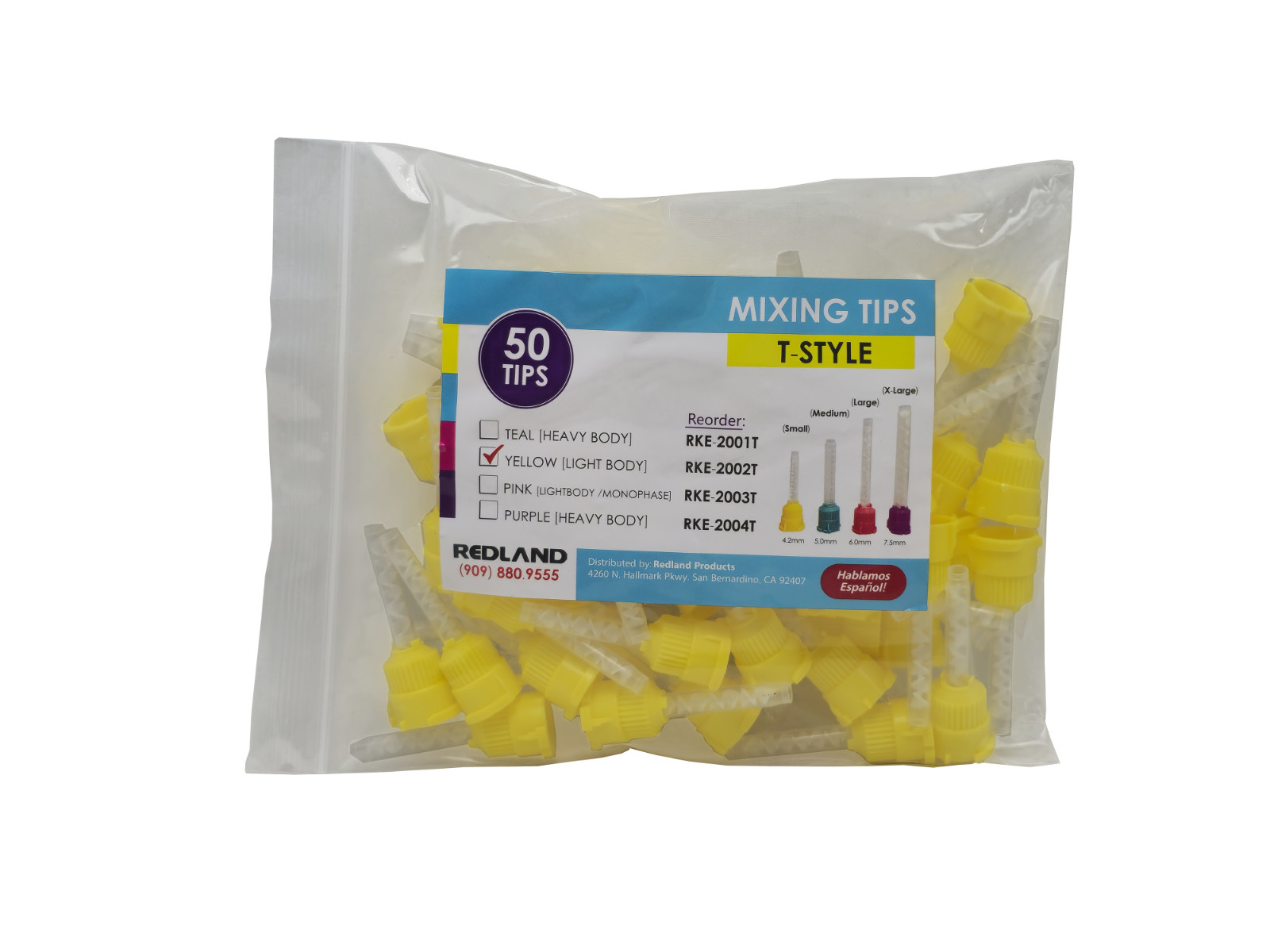 Original Mixpac T-Style Mixing Tips Yellow 4.2mm Approve New 50 tips/ bag