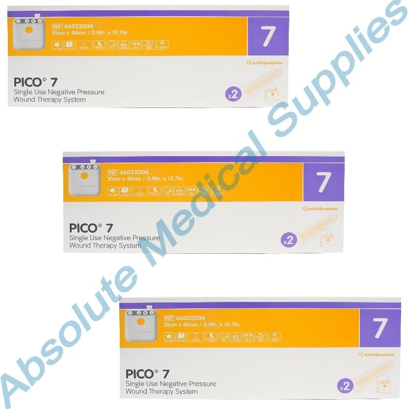 *3-Boxes* Smith & Nephew Pico 7 Wound Therapy 3.9″ x 15.7″ System 66022004