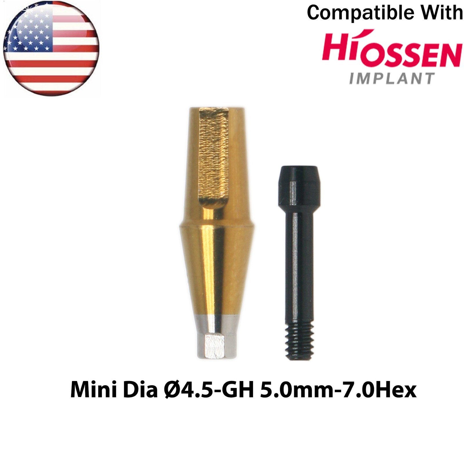 US Straight Transfer Abutment Mini Ø4.5mm Fits Hiossen Osstem TS Implants System