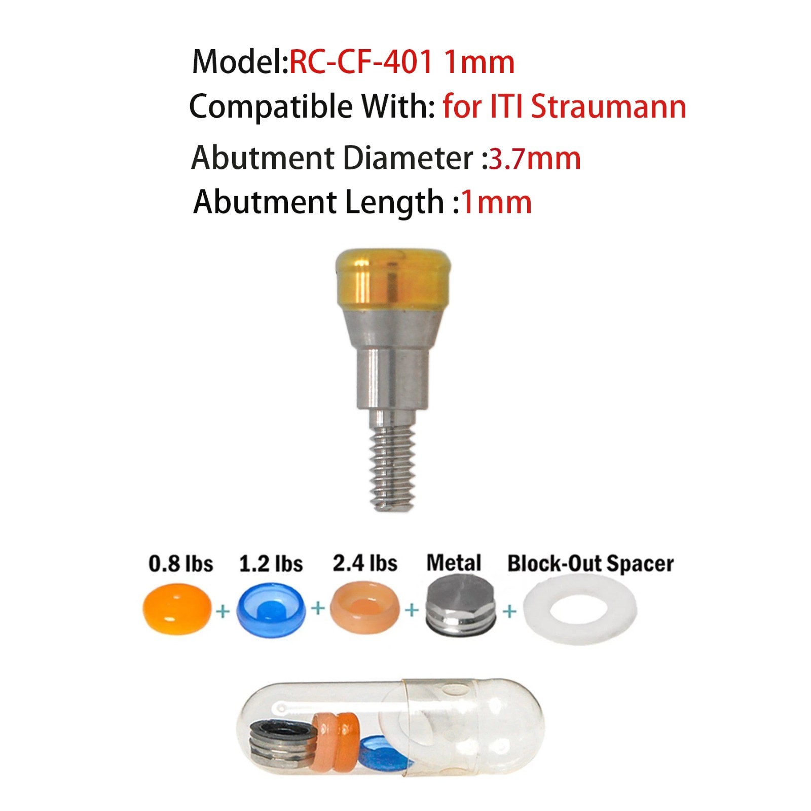 For Straumann Locator Abutment Overdenture Narrow/Regular Cross PEEK Caps BL/BLT