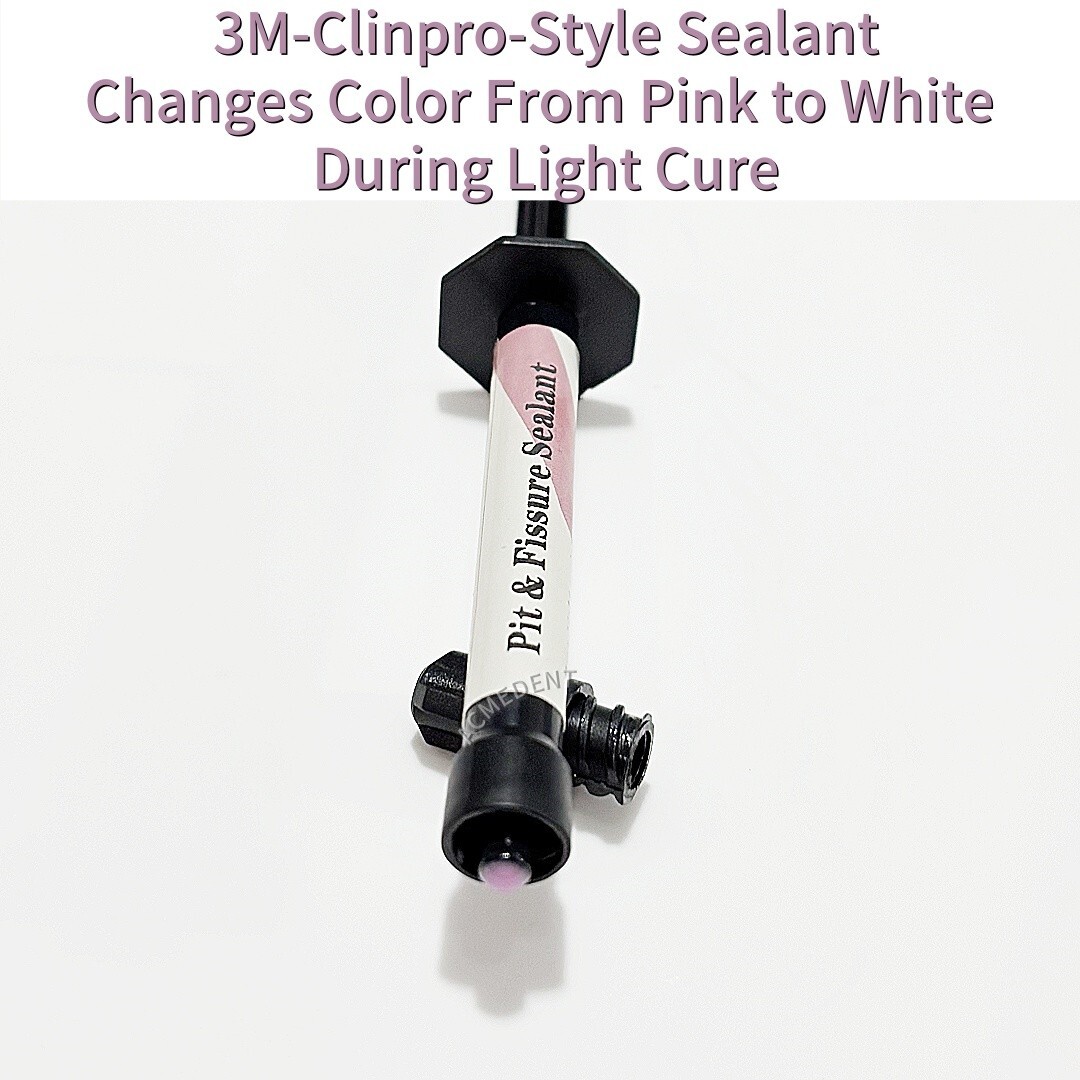 2-Pcs Dental Pit Fissure Sealant Release Fluoride Composite Clinpro PINK White