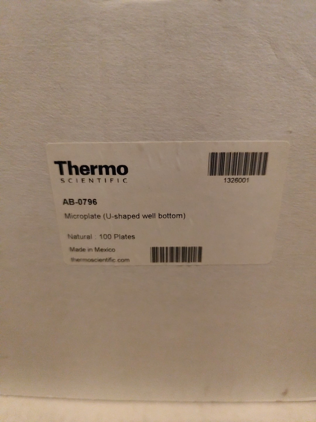 (Case of 78) Thermo Scientific AB-0796 U-Shaped Well Bottom Microplates 330 μL