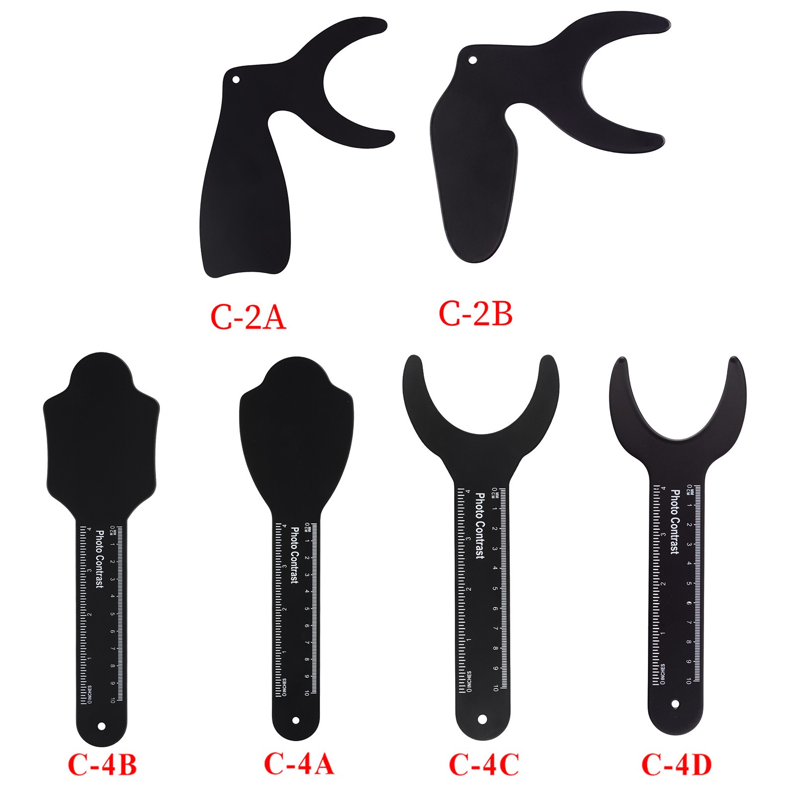 6PCS Autoclavable Dental Orthodontic Photo Contrast Black Background Photography