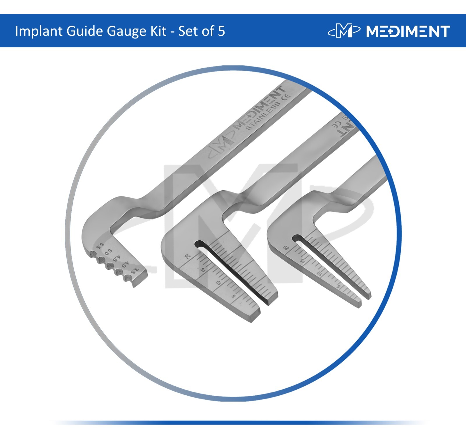 Dental Power Implant Guide Kit 5 PCs Set Extension Easy Alignment Complete Kit