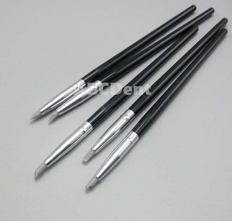 5pcs Dental Composite Resin Veneer Cement Porcelain Brushes Silicone Brush Pen