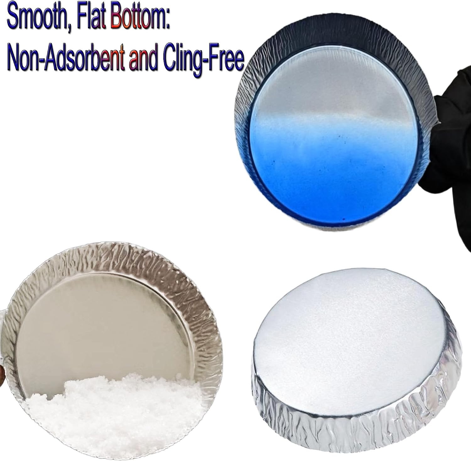 High-Quality Disposable Aluminum Weigh Dishes for Lab & Kitchen Tasks, 50-Count