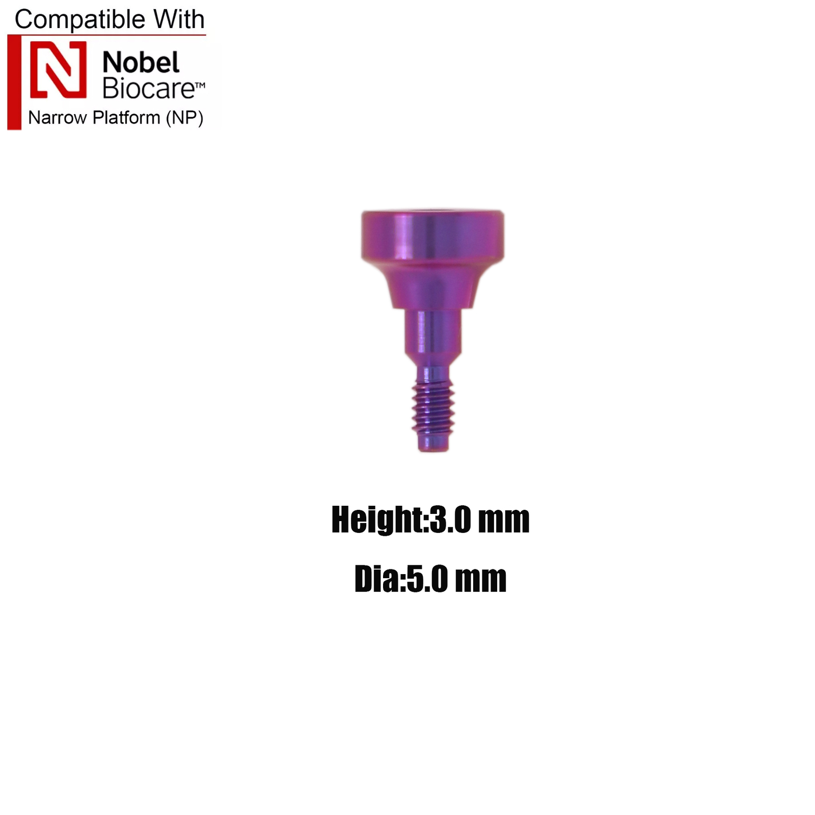 Locator/Healing Abutments for Nobel Biocare Implant NP/RP Platform Closure Cap