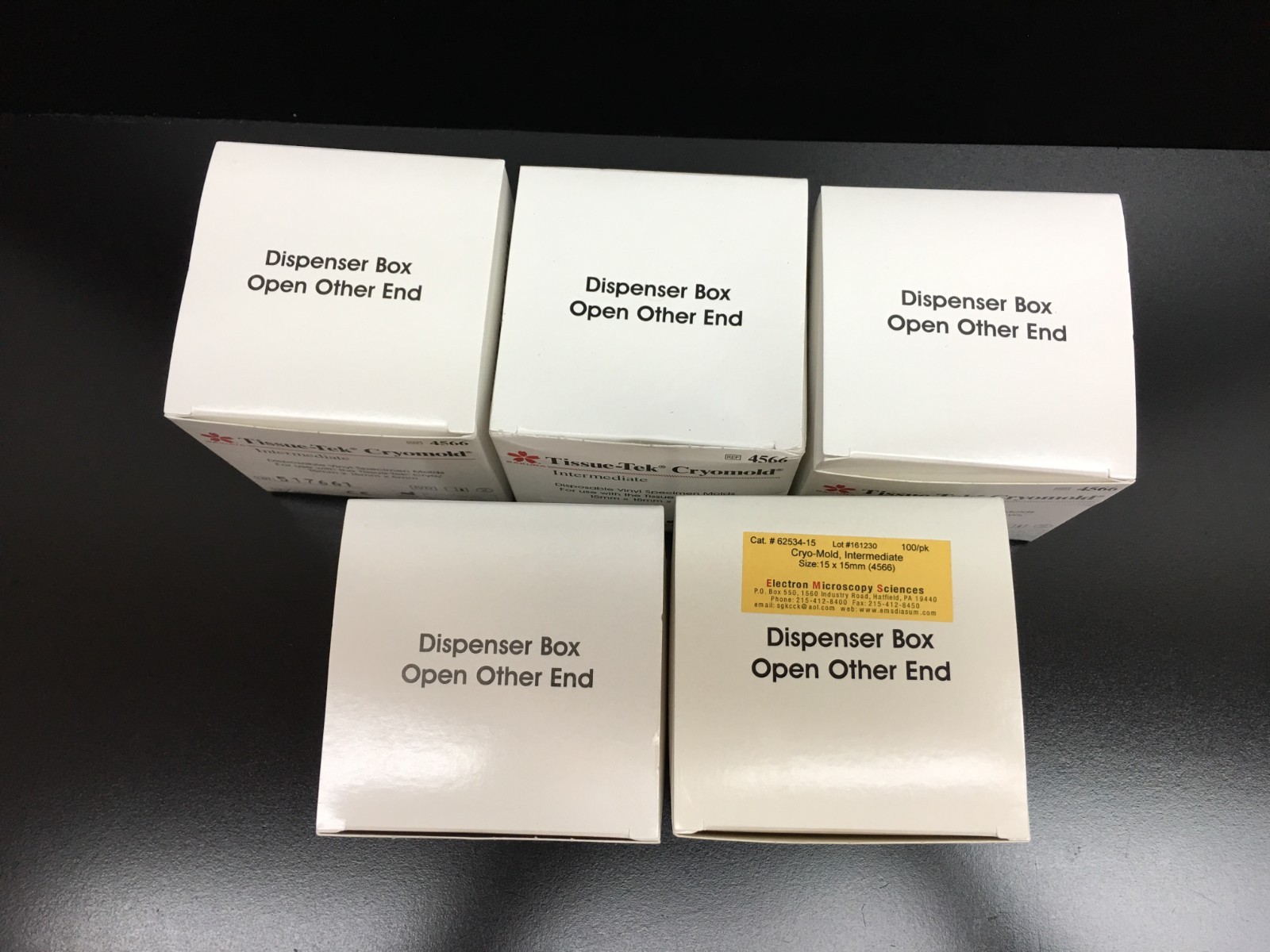 SAKURA REF 4566 Tissue-Tek Cryomold Intermediate 15 x 15 x 5mm Lot 5 PKS