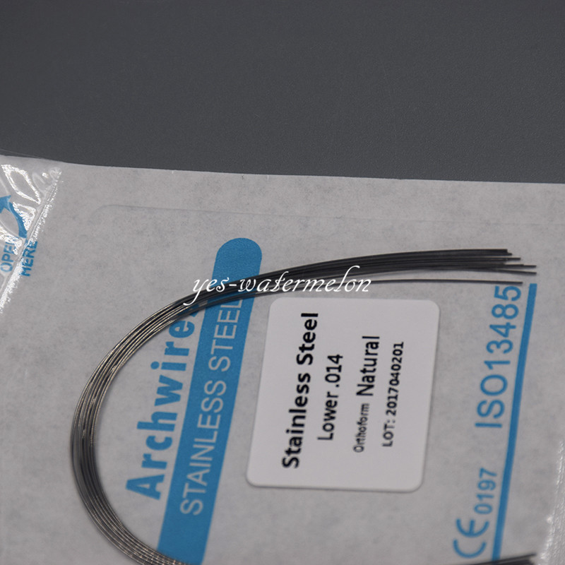 50 Packs Dental Orthodontic Arch Wire Stainless Steel Round Wires Natural 500x