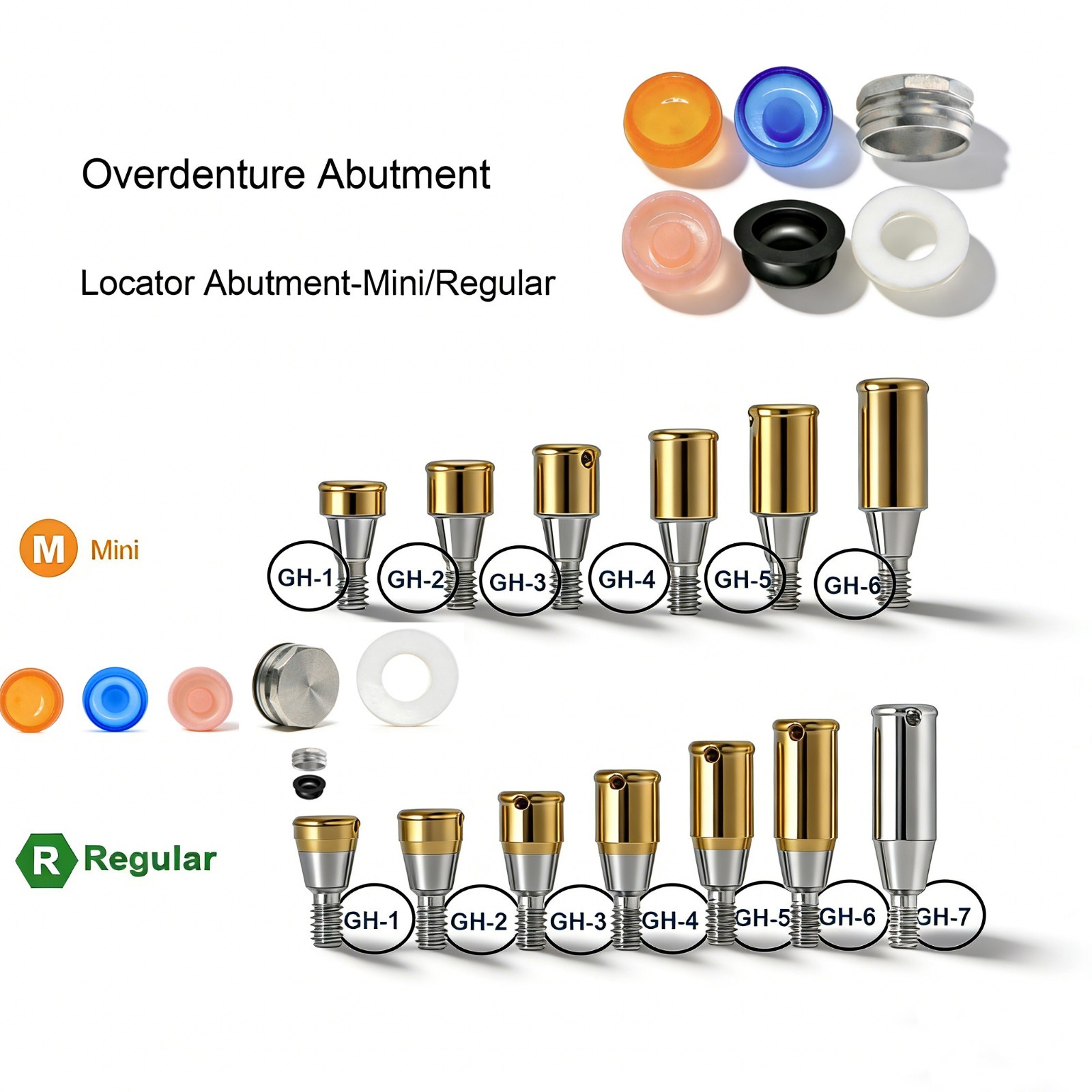 US Hiossen ET Flexible Attachment overdenture abutment Zest Locator Compatible