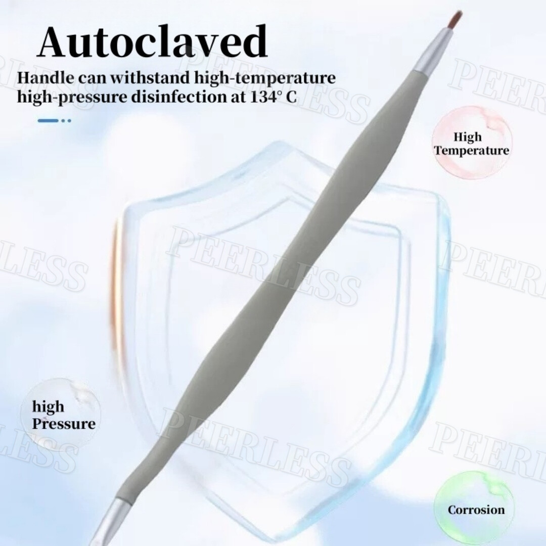 Dental Brush Pen Replaceable Brushes Head Straight Curved Head Mini Micro Brush
