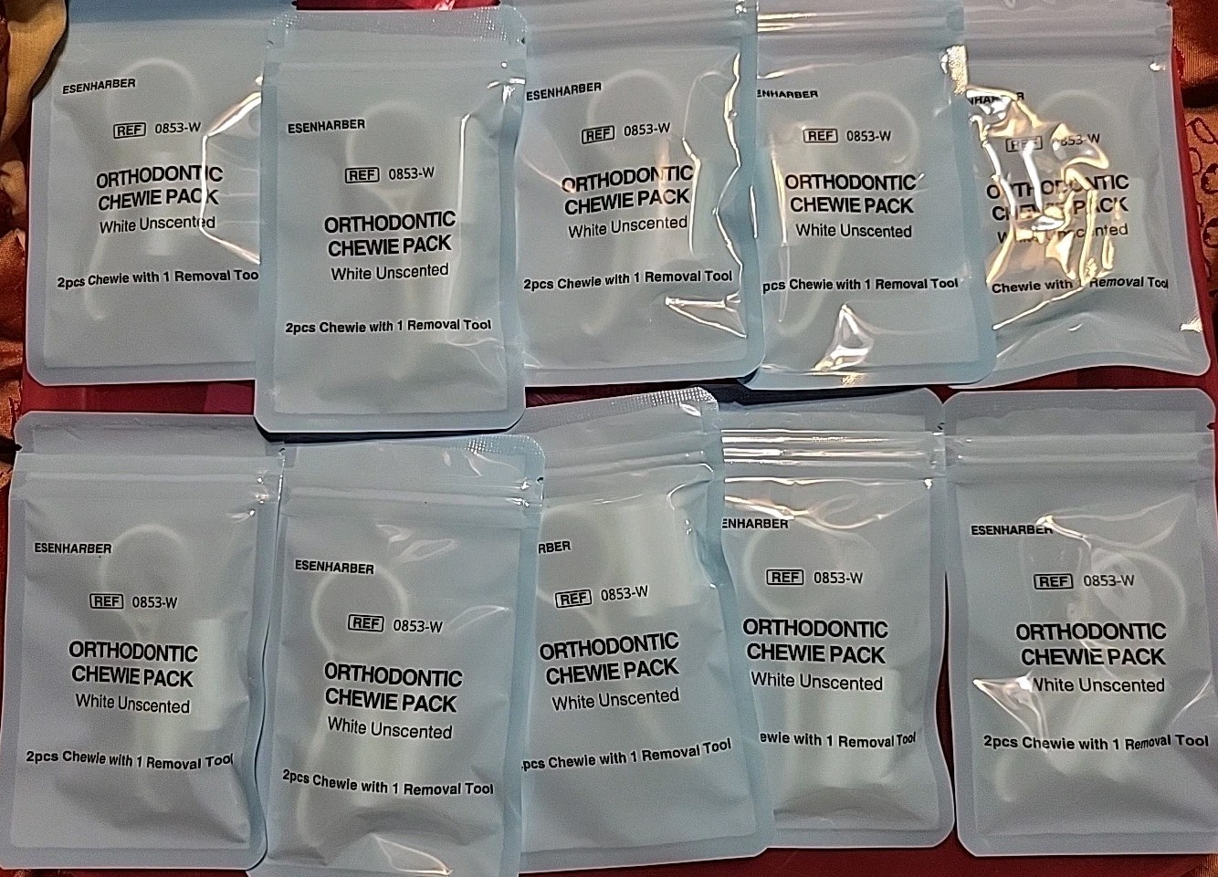 10 Orthodontic Chew Packs for Invisalign – 20 Total Chews & 10 Tools