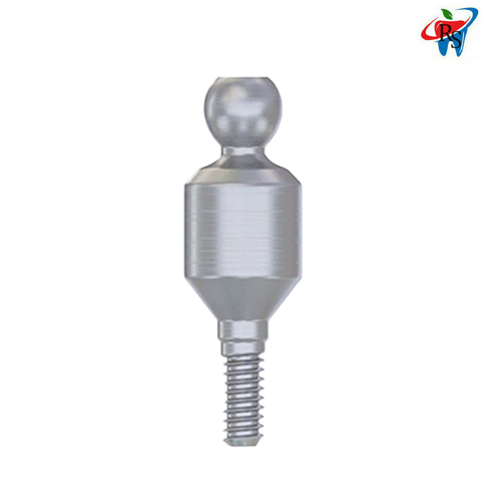 5pcs Dental Prosthetic Straight Ball Attachment Abutment Internal Hex 2.0mm NP