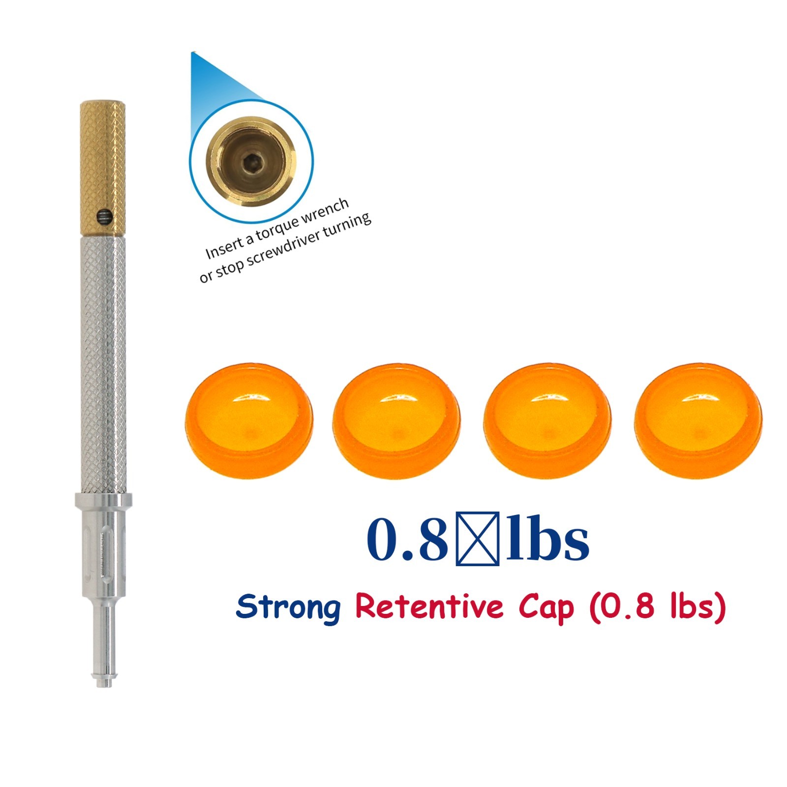 For Zest Locator Overdenture Retention Cap Set & Core Tool Insertion Removal Kit