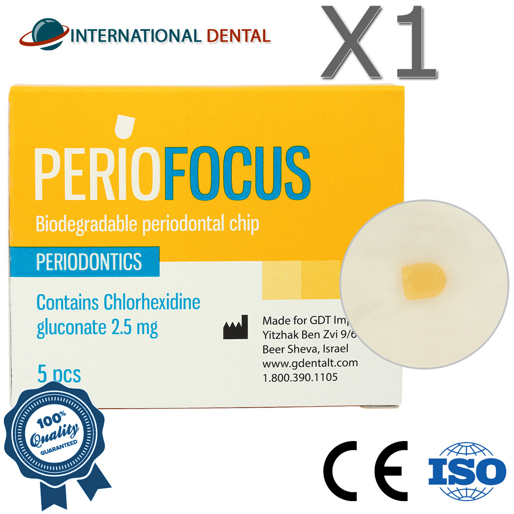 GDT Perifocus Sponge Bi0degrdable Orange-Brown Rectangular Chip Dental 5pcs