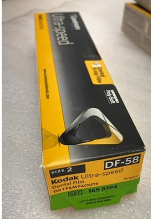 LOT 3 Carestream Intraoral Ultra-Speed X-ray Film DF-58 Size 2 (EXP 2015-2016)