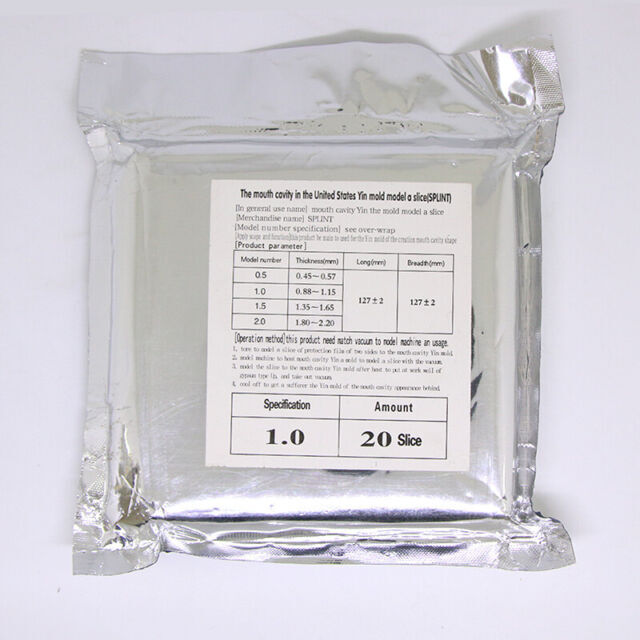 10 Silce 2.0mm Dental Hard/Soft Splint Thermoforming Material For Vacuum Machine