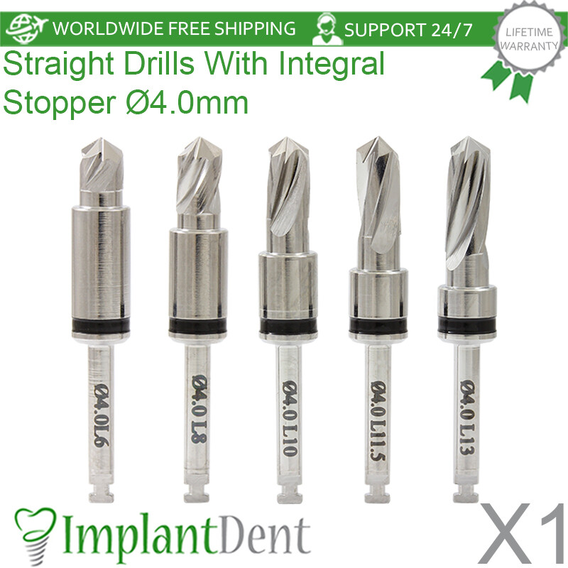 1 Straight Drill Integral Stopper Ø4.0, External Irrigation Dental Tool Sur gery