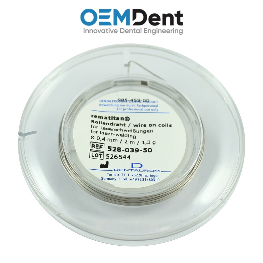 Dental Dentaurum Rematitan® Titanium Laser Welding Wire Solder Roll 2m Length