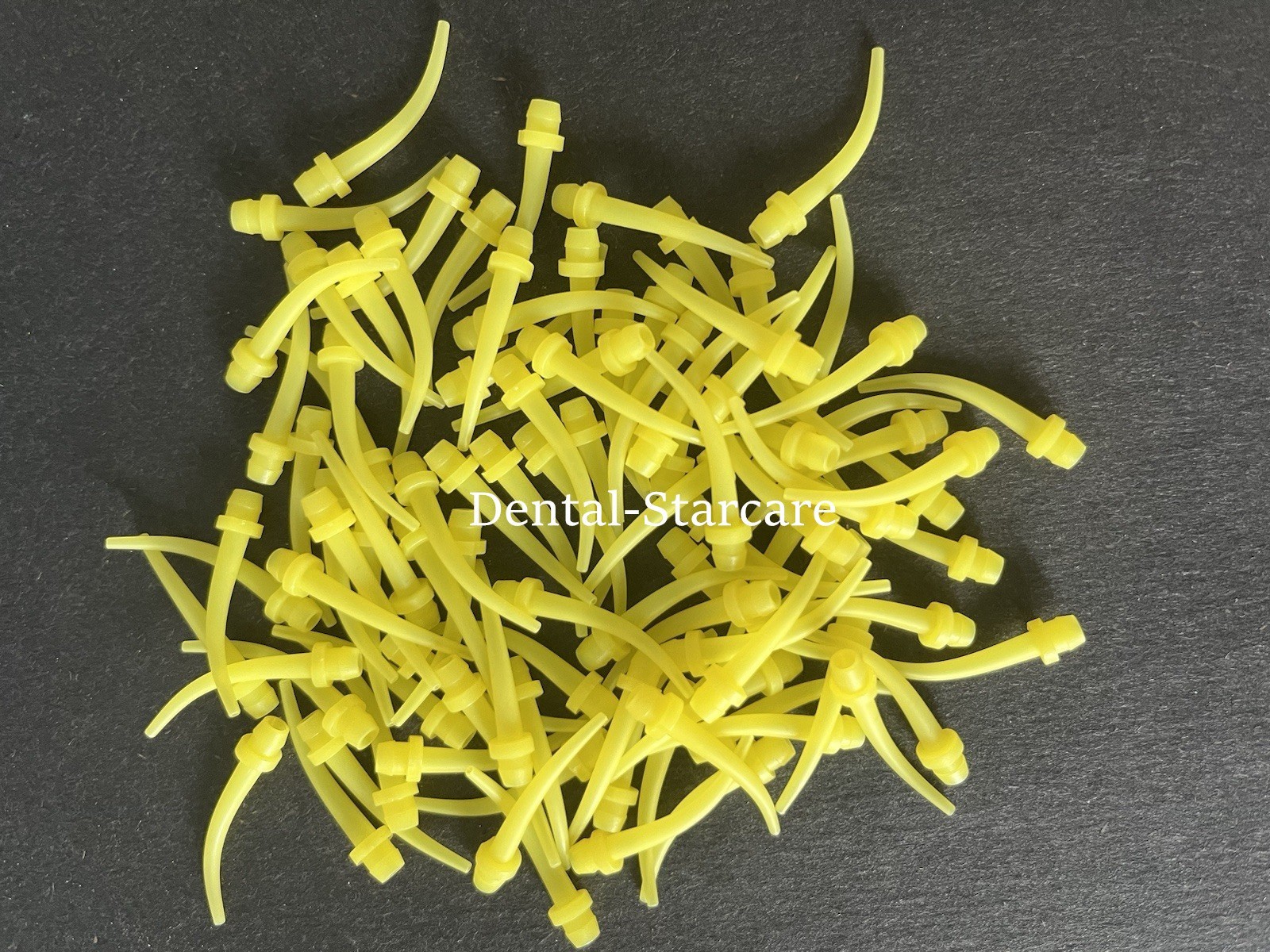 100Pcs Dental Yellow Intra Oral Tips for Dental Impression Mixing tips Material