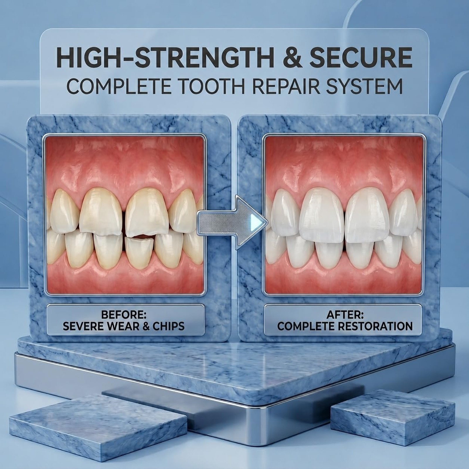 Tooth Repair Kit, Dental Cement, Zinc Oxide Eugenol, Temporary Filling, Missing