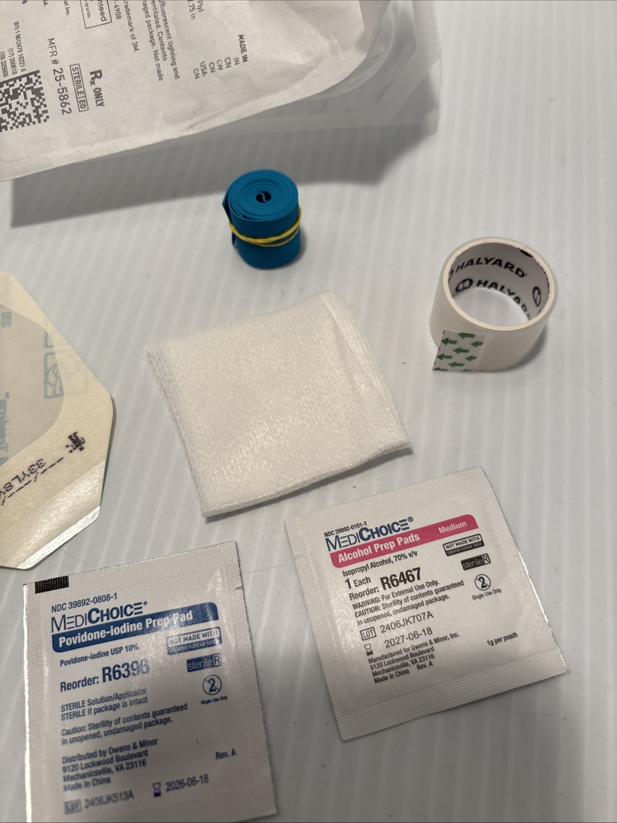 LOT/10pack McKesson I.V. Start Kit with Tegaderm Dressing PVP Prep Pad,2 Pk Free