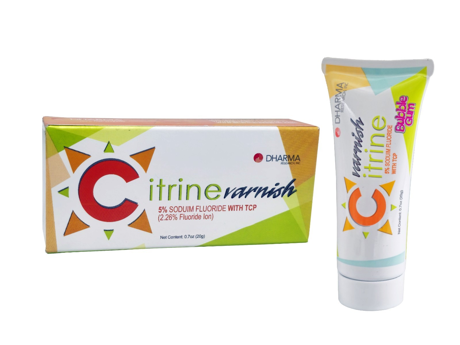 Dharma Research Citrine 5% Fluoride Varnish 20 mL Tubes