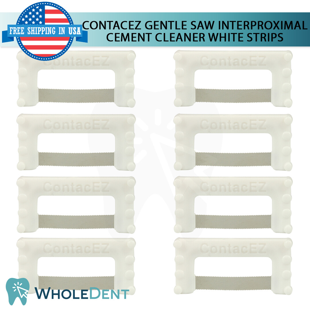 ContacEZ White Gentle Saw & Interproximal Cement Cleaner 8 Strips Restorative