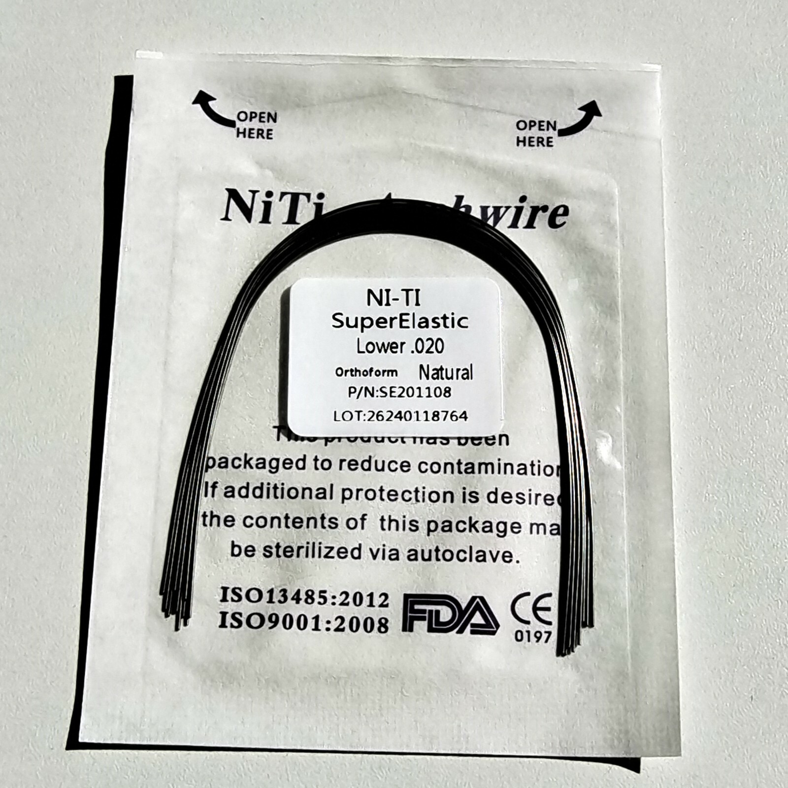 5Pks Dental Orthodontic Super Elastic Wire Niti Round Arch Wires Natural Form