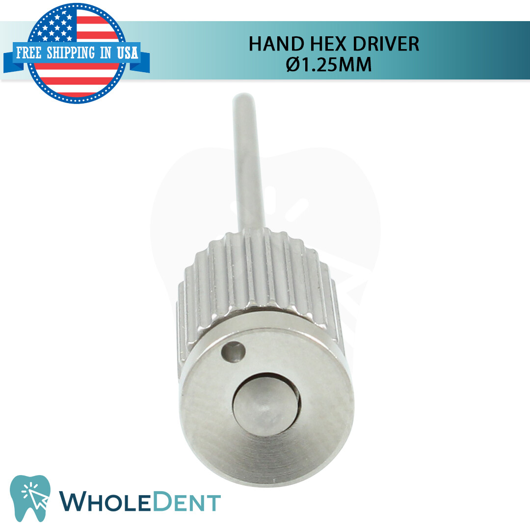 Hand Hex Driver 1.25mm For Dentists Dental Im plant Drivers Internal 30mm