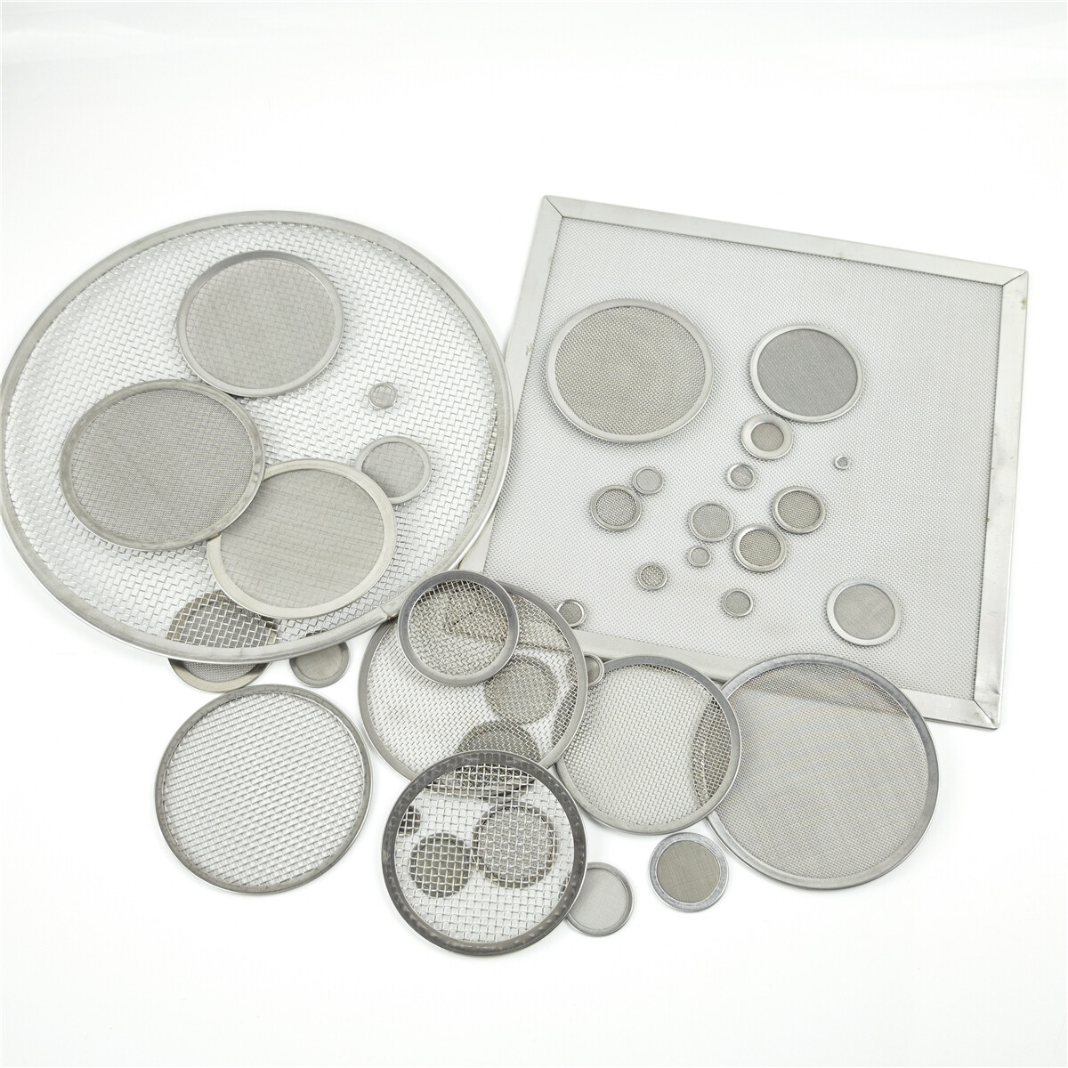 304 Stainless Steel Edge Wrapped Wire Mesh Filter Screen Round Filter Disc