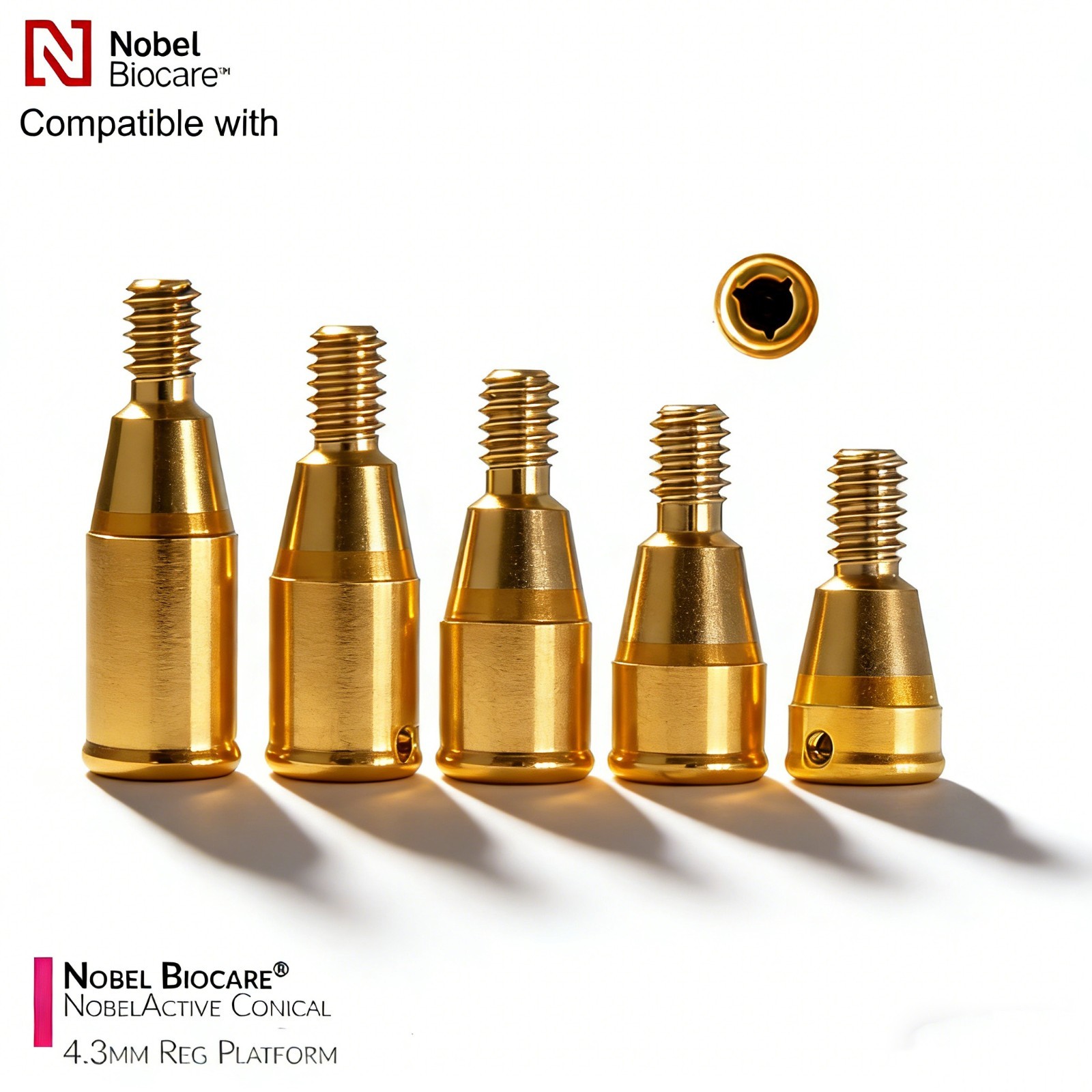 For Noble active RP 4.3/5.0mm Internal hex conical connection LOCATOR abutment