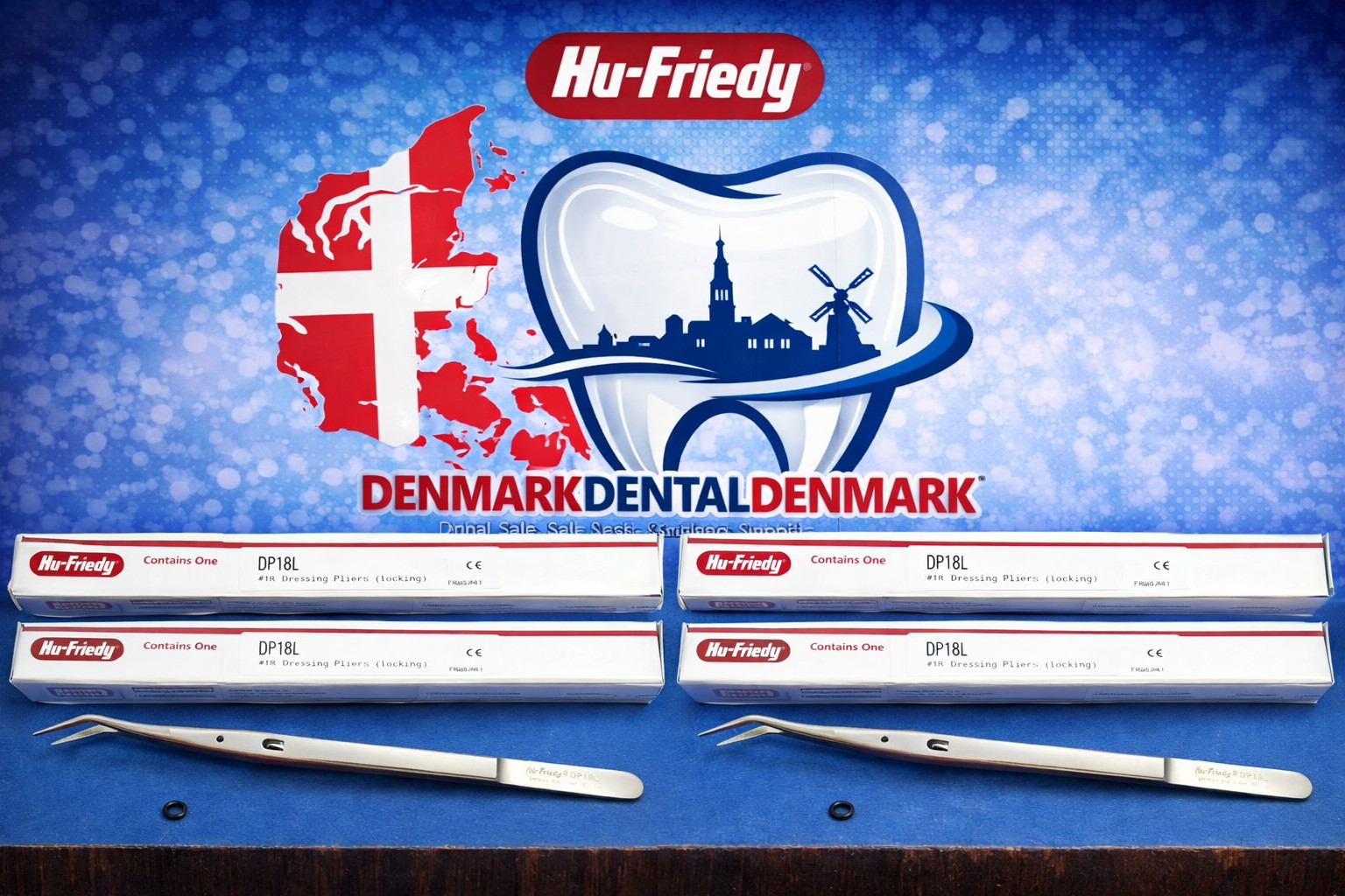 LOT OF 8 PCS Dental Locking Dressing Plier 18L DP18L HU FRIEDY