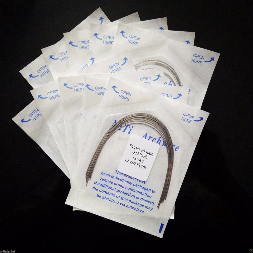 Dental Upper+Lower *025 Orthodontic Super Elastic Niti Rectangular Arch Wire