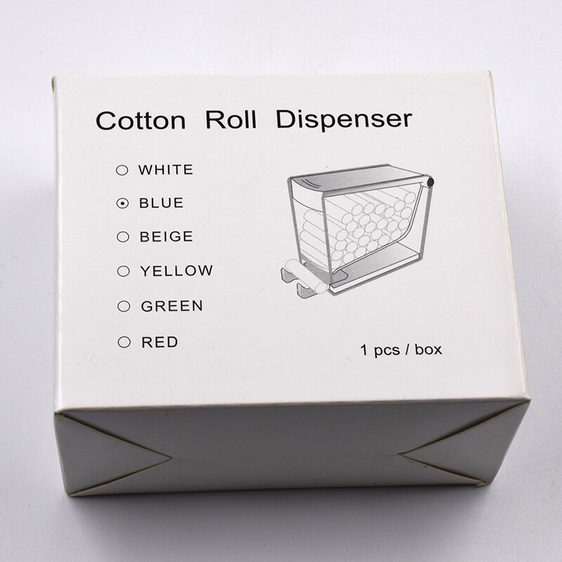 Dental Plastic Blue High Quality Cotton Roll Press Type Dispenser Equipment Case