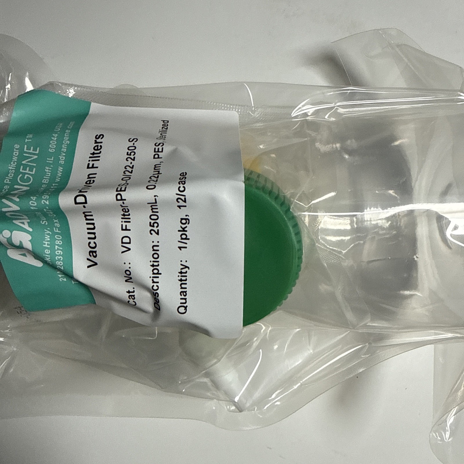 Advangene 250ml, 0.22 Micron, PES Sterile – 1 Pack (6 Count) Vacuum Filters