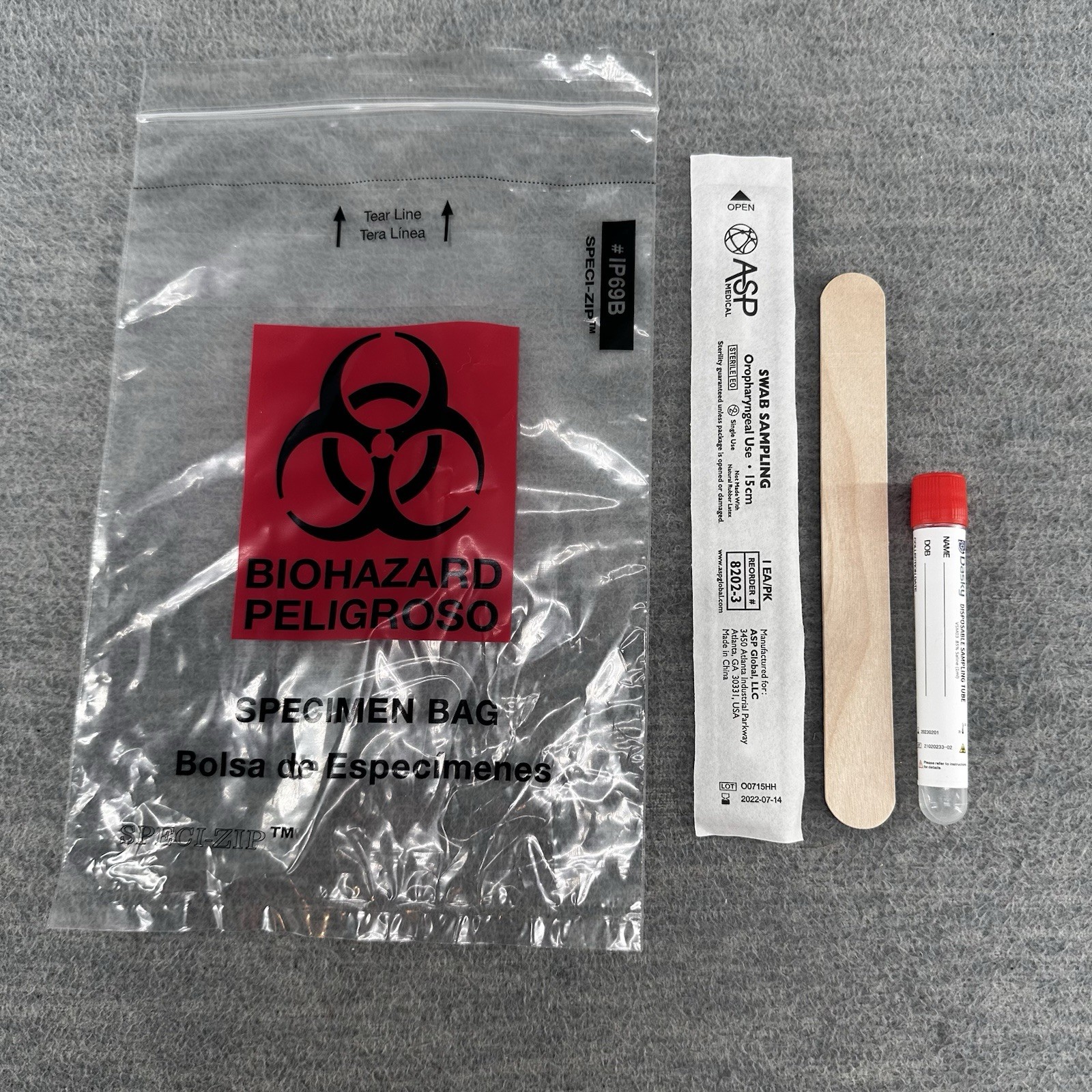 SPECI-ZIP – Collection Kits Swab with Biohazard Bags