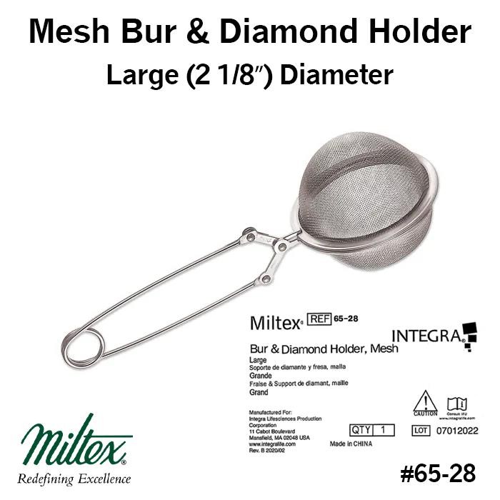 1x Mesh Bur and Diamond Holder – Stainless Steel – Large 2 1/8″ Diameter