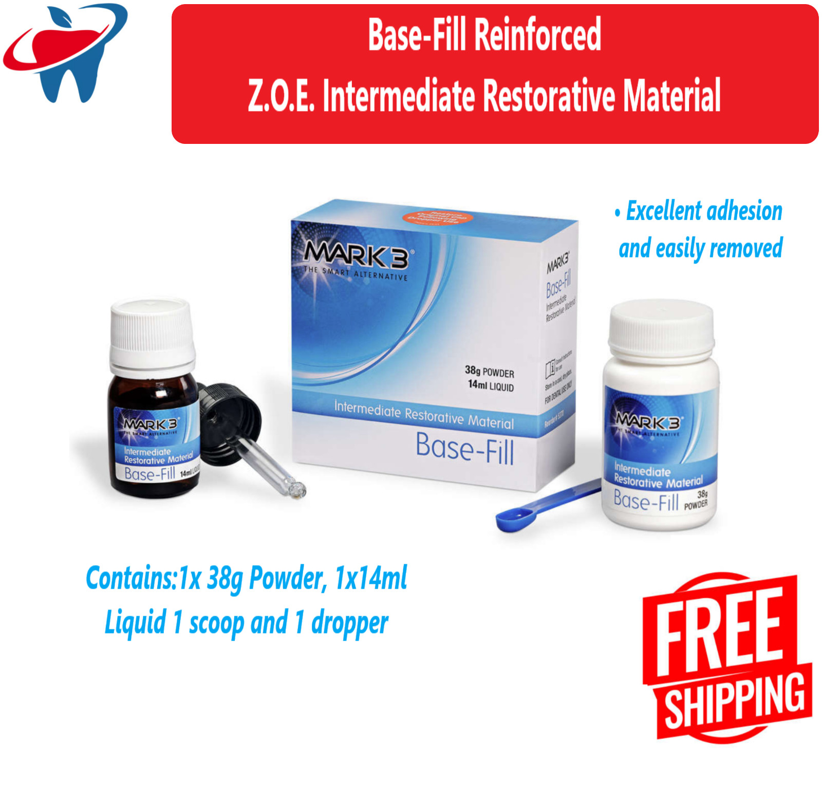 Dental IRM Reinforced ZOE Cement IRM Cement Restorative 38g Powder 14mL Liquid