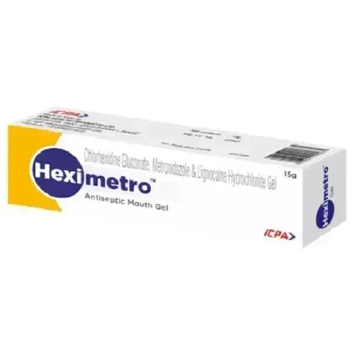 2 X Dental HexiMetro Antiseptic Triple Action Mouth Gel 15gm Tube by ICPA FS