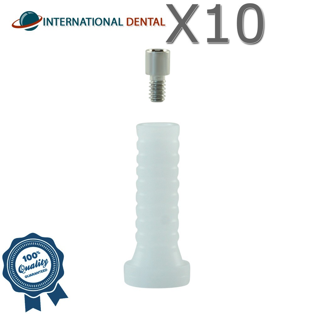 10 Dental Plastic Cylinder Compatible 0sstem®TS Hiossen®ET For Multi Prosthetic